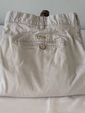 Faherty Brand Mens Chino Shorts Size 36 Tan Stretch Organic Cotton Tencel 7.5 In